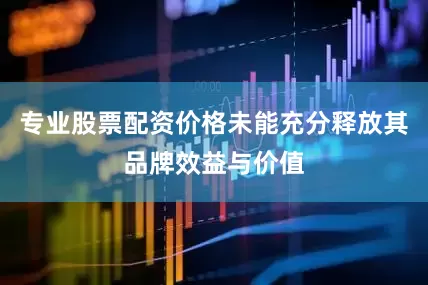 专业股票配资价格未能充分释放其品牌效益与价值
