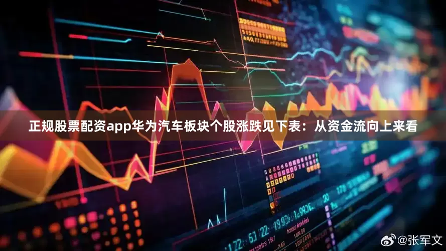 正规股票配资app华为汽车板块个股涨跌见下表：从资金流向上来看